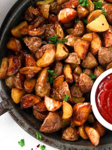 crispy potatoes on a plate