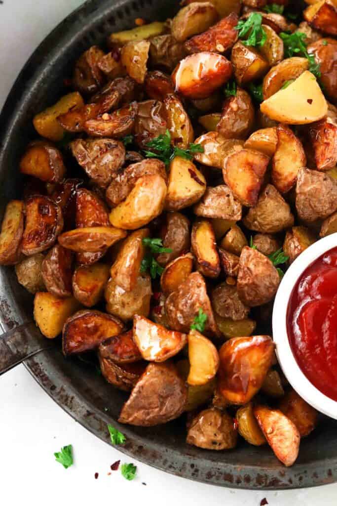 crispy potatoes on a plate