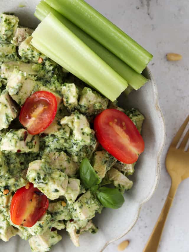 Easy Pesto Chicken Salad