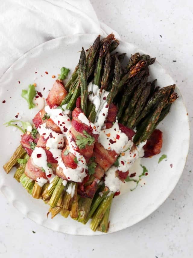 Air Fryer Bacon Wrapped Asparagus