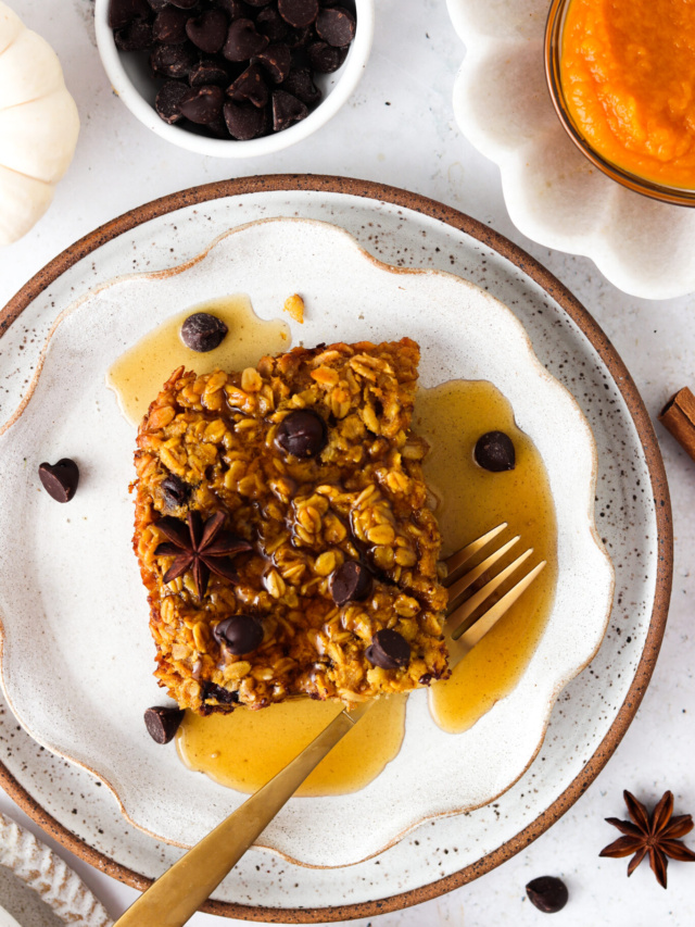 pumpkin baked oatmeal bars