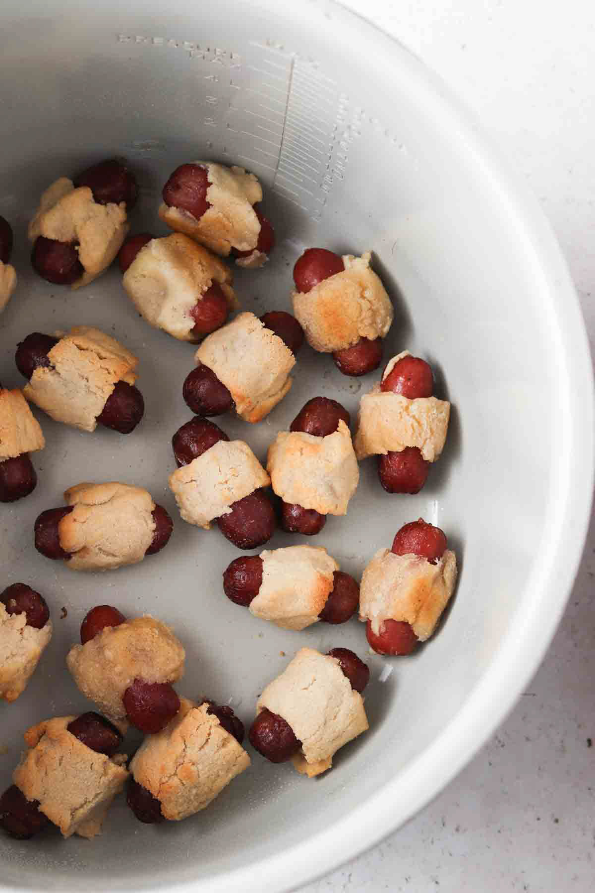 Baked pigs in a blanket.