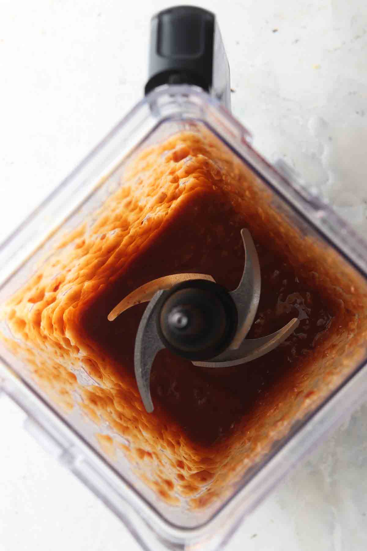 Blended up dates, coconut milk, maple syrup and sea salt. 